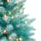 3ft. Pre-Lit Fashion Teal Artificial Christmas Tree in Burlap Base, Clear Lights